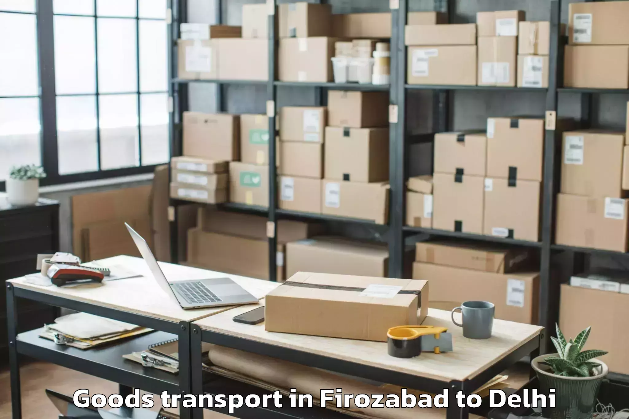 Firozabad to Alipur Goods Transport Booking